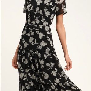 Lulus floral midi length dress